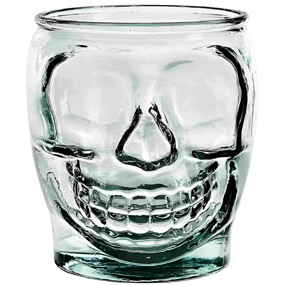 Clear glass sugar skull tumbler 15 Oz for a bold statement and unique style