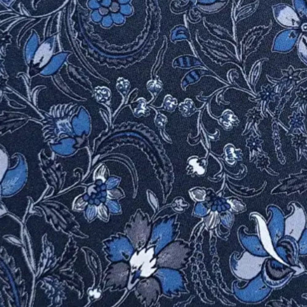 Handmade eco-friendly Indigo Blue Cotton Placemat with floral and paisley patterns