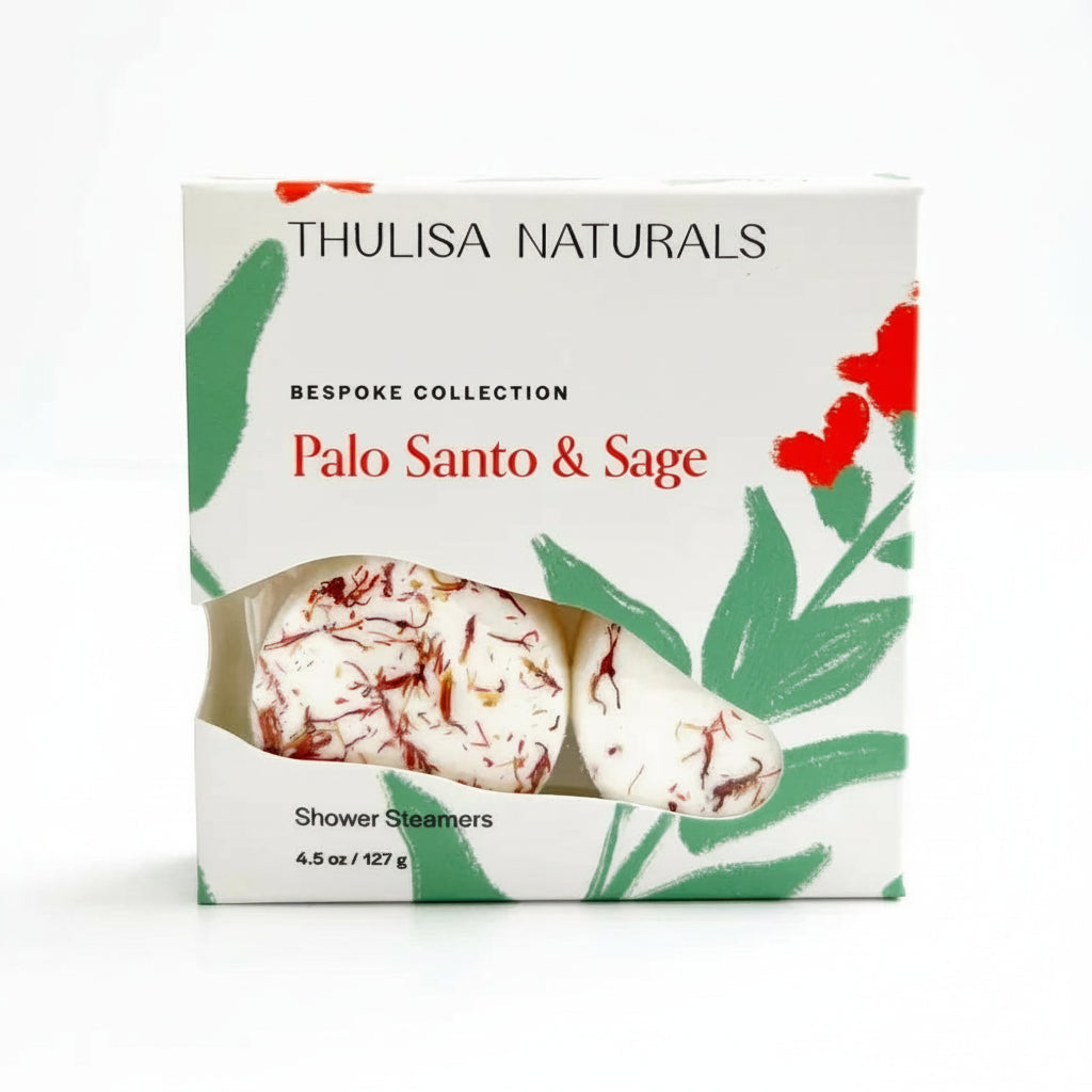 Thulisa Naturals Palo Santo & Sage Shower Steamers 4-pack gift set