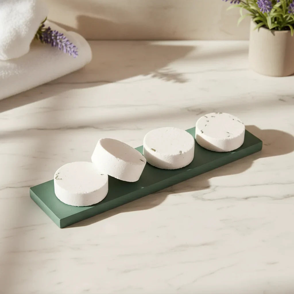 Two lit rectangular glass jar candles with Driftwood Sea Salt label in Scented Sanctuary collection