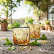 10 Oz Classico Butterfly Tumbler with iced tea, lemon, mint