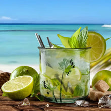 Refreshing mojito in Classico Flora Tumbler made from recycled glass with lime and mint