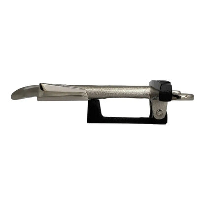 Metallic object on a white background