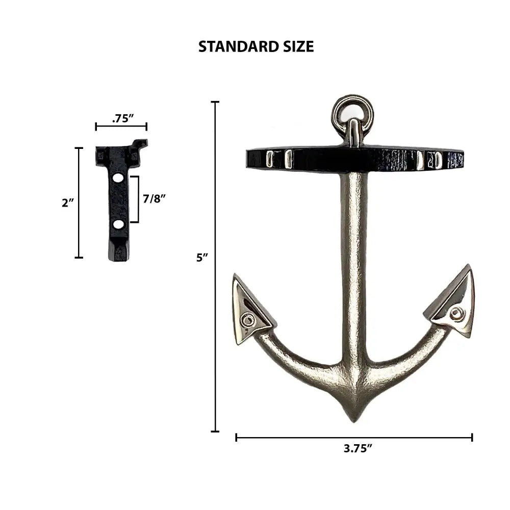 Anchor with dimensions labeled on a white background