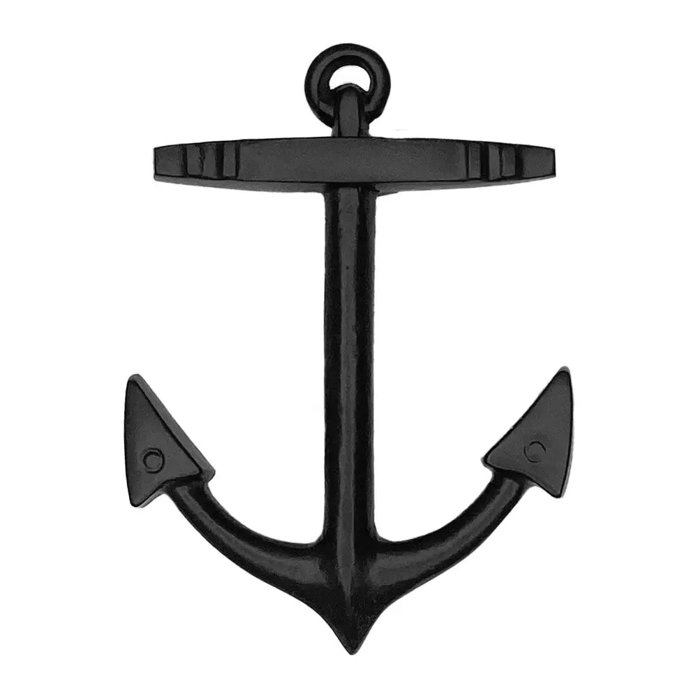 Black anchor on a white background