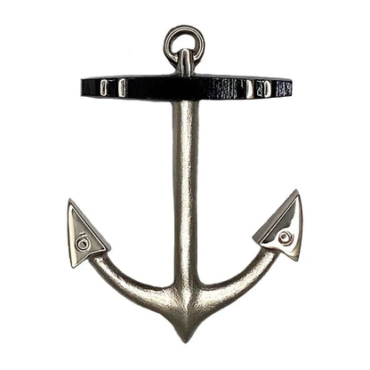 Metallic anchor on a white background