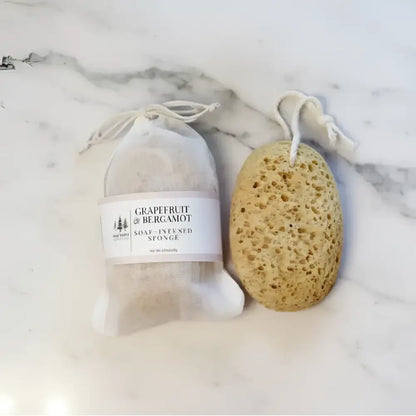 Bird bath nest soap sponge with Turkish towel set, natural porous texture
