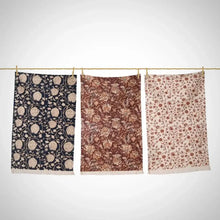Block Print Tea Towels ~ Set of 3 - Hand/Kitchen Towels