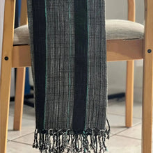 Black and white striped Turkish towel with fringe, perfect bold stripes towel for beach days