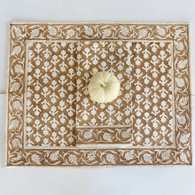 Caramel Block Print Placemat - Set of 4 - Placemat