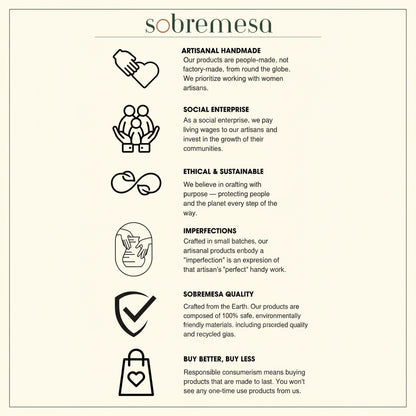 Handmade eco-friendly cooking apron with stripes and straps