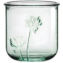 10 Oz Classico Flora Tumbler made from recycled glass with nature-inspired elegance