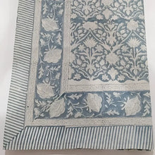 Cotton Block Print Tablecloth ~ Mockingbird - Tablecloth