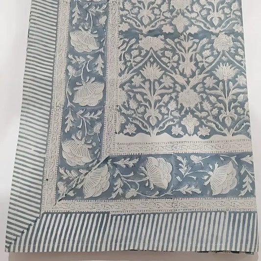 Cotton Block Print Tablecloth ~ Mockingbird - Tablecloth