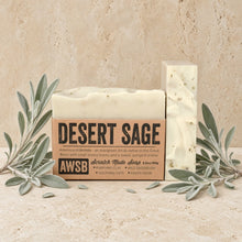 Cream-colored desert sage soothing and odor fighting bar soap with wildcrafted desert sage and oats by awsb
