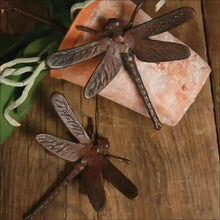 Decorative handmade cast iron dragonfly sculptures for rustic home decor