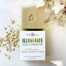 A pale beige facial cleansing bar with a heart design shaped like a house perfect for easily irritated skin using ayurvedic science and western herbalism