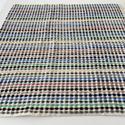 Colorful textured Flamingo Dotted Turkish Bath Towel with tasseled fringe and raised dots