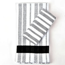 Guatemalan Hand Woven Hache Towel Dishcloth Set - Black & White