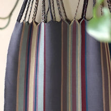 Hand woven Las Rayas tote from Luz Collection, fair trade striped hammock