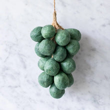 Rustic soap grape cluster ornament in green and white for Handcrafted Grapes Soap