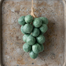 Rustic soap grape cluster ornament in green and white for Handcrafted Grapes Soap