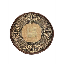 Handmade Binga Basket Wall Decor from Binga District with geometric pattern and natural fibers