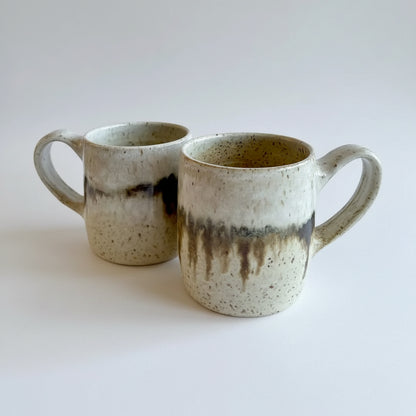 Handmade ceramic mugs with a unique glaze combo and eco-friendly design from Borealis