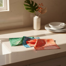 Colorful handmade eco-friendly linen napkins set of 4 with vibrant patterns