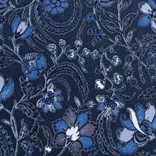 Handmade eco-friendly Indigo Blue Cotton Placemat with floral and paisley patterns