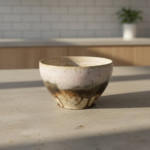 Handmade ceramic bowl with speckled eco-friendly glaze combo for a unique look