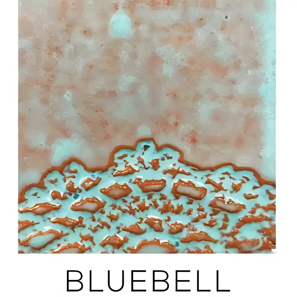 Handmade stoneware oval platter with lace pattern in textured turquoise and rust bluebell ceramic tile, stunning handmade platters