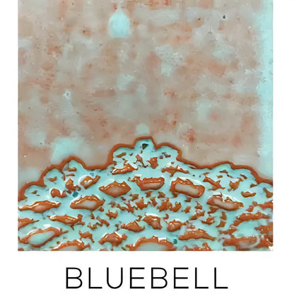 Handmade stoneware oval platter with lace pattern in textured turquoise and rust bluebell ceramic tile, stunning handmade platters