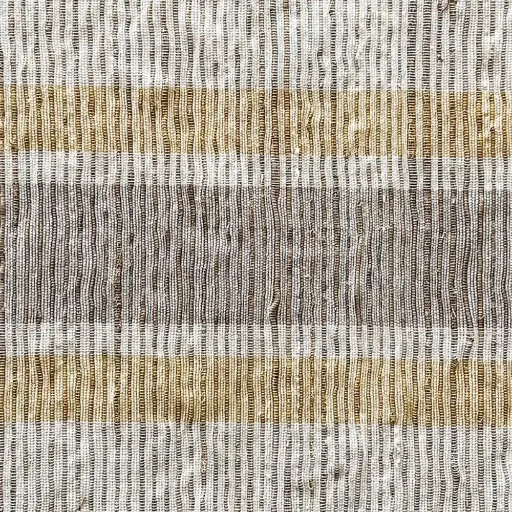 Handwoven vetiver placemats set of 6 with beige gray stripes made from gorgeous all natural vetiver root fabric