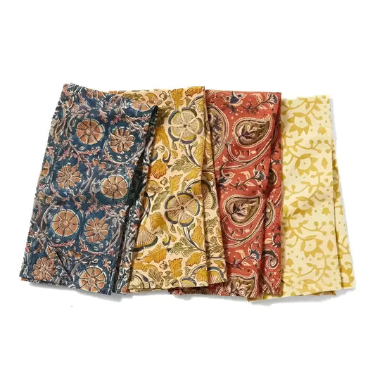 Kalamkari Tea Towels ~ Set of 4 - Hand/Kitchen Towels