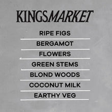 Kings Market Room Spray ingredients with green stems flowers coconut and more
