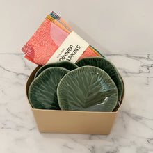 Leaf Nest handcrafted green leaf plates in eco-friendly gift box
