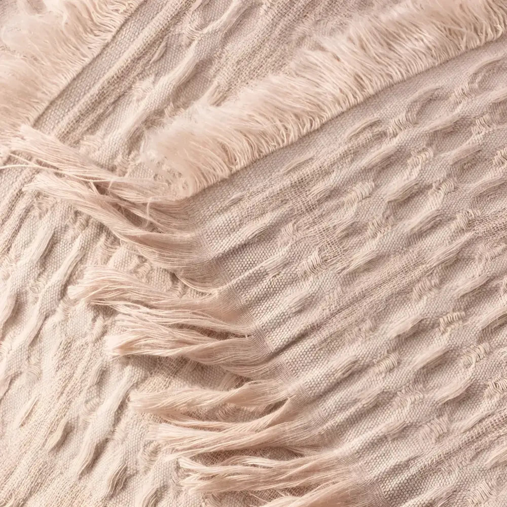 Taupe cotton fabric close up