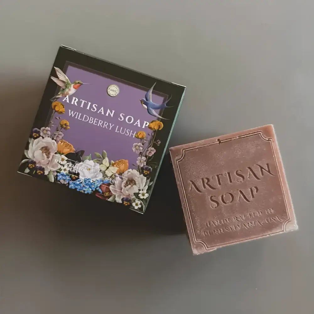 Handcrafted mini aroma nest artisan soap bar, eco-friendly matte brown square