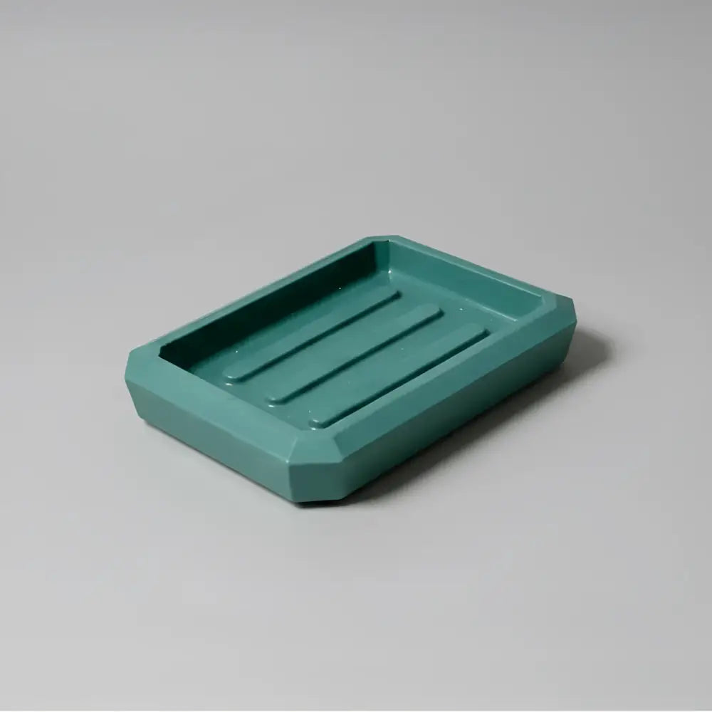 Teal matte handcrafted soap dish for Mini Aroma Nest set