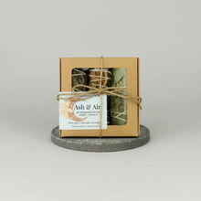 Mini smudge nest set with ash & air smudge sticks and soapstone plate