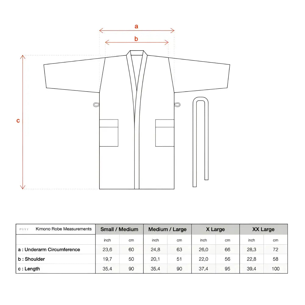 Black and white kimono robe in premium 50/50 linen cotton