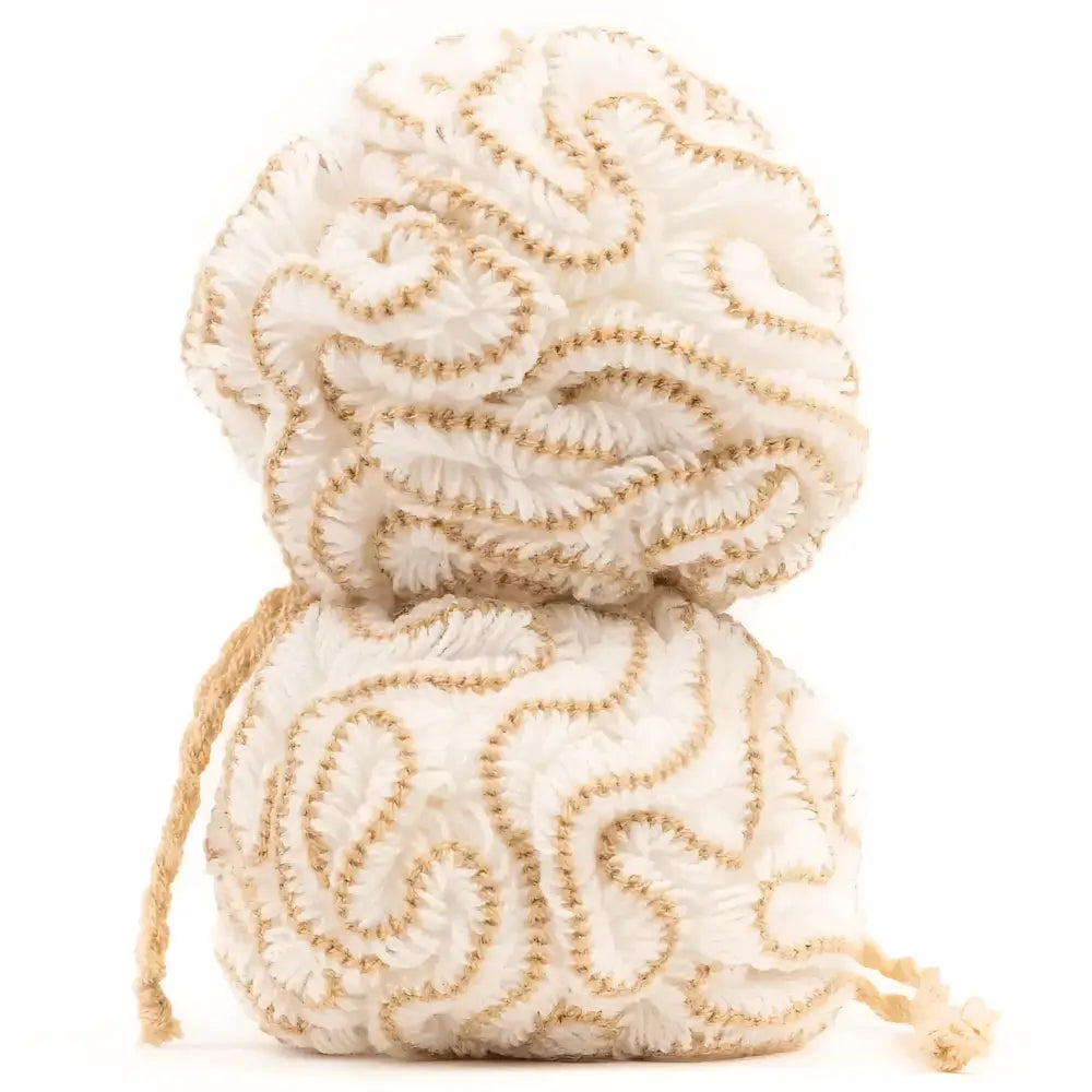 Organic Cotton Shower Pouf - Beige - Pouf