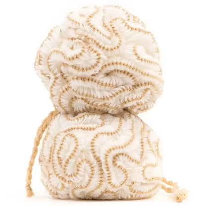 Organic Cotton Shower Pouf - Beige - Pouf