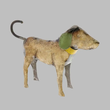 Reclaimed Metal Dogs - Assorted Colors - Beige - Figurine
