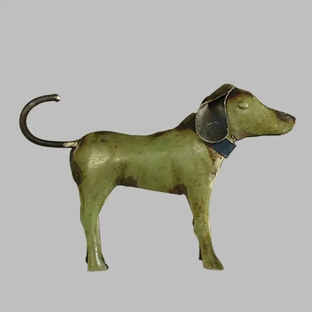 Reclaimed Metal Dogs - Assorted Colors - Green - Figurine