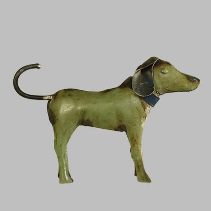 Reclaimed Metal Dogs - Assorted Colors - Green - Figurine