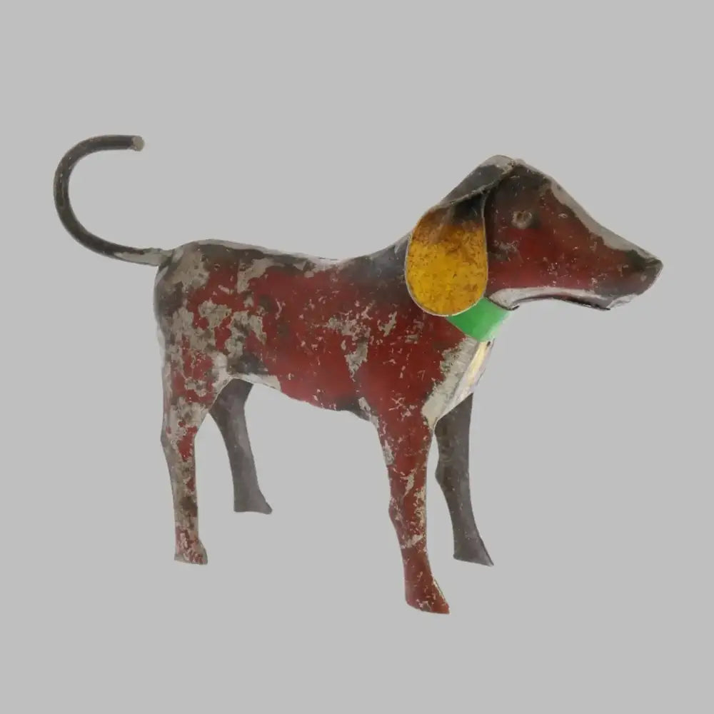 Reclaimed Metal Dogs - Assorted Colors - Red - Figurine