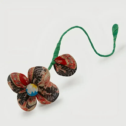 fabric flower on white background