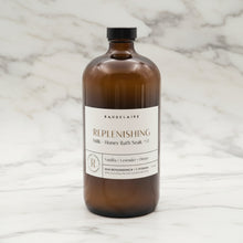 Handcrafted Baudelaire vanilla-lavender-honey bath soak bottle, 40oz Replenish